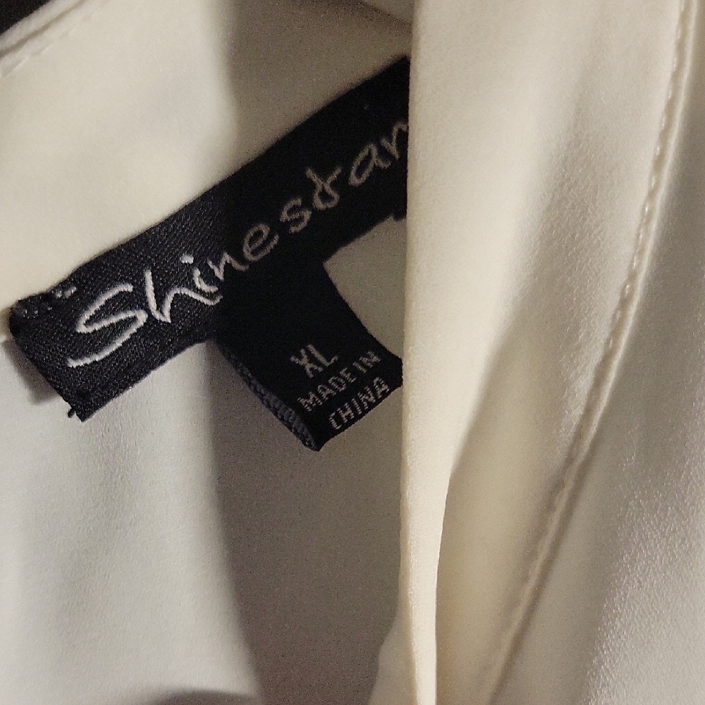 Shinestar Soft White Sleeveless Top - Picture 3 of 8